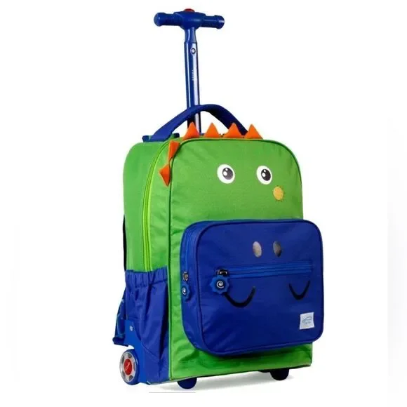 TWISE Twise Side-kick Rolling Backpack, Dino - Picture 1 of 14